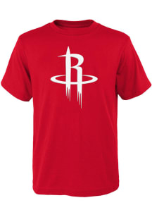 Houston Rockets Youth Red Primary Logo Short Sleeve T-Shirt