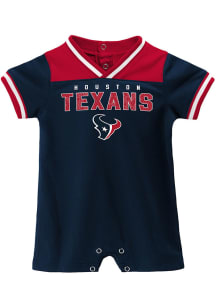 Houston Texans Baby Navy Blue Game Day Short Sleeve One Piece
