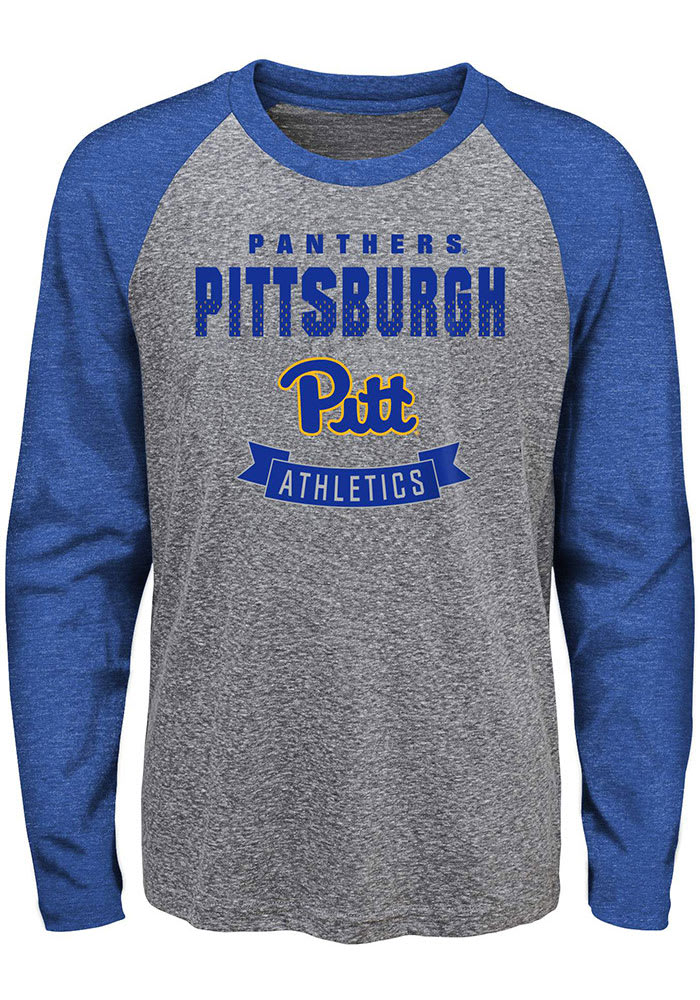 Pitt Panthers Youth Blue Equipped Long Sleeve Fashion T-Shirt