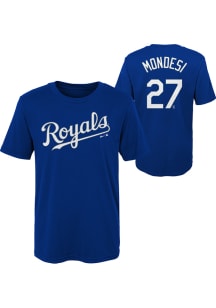 Adalberto Mondesi  Kansas City Royals Boys Blue Name and Number Short Sleeve T-Shirt