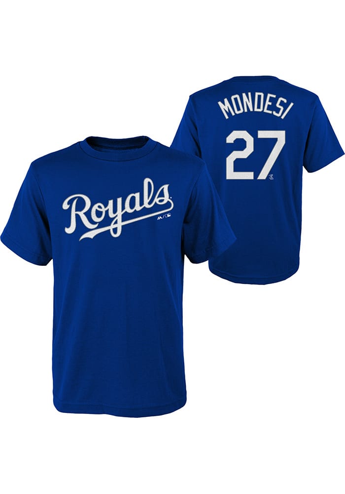 Adalberto Mondesi Kansas City Royals Youth Blue Name Number Player Tee