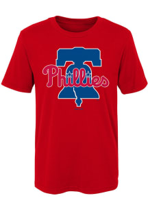 Philadelphia Phillies Boys Red Primary Logo Short Sleeve T-Shirt