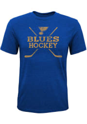 St Louis Blues Youth Blue Score Short Sleeve Fashion T-Shirt