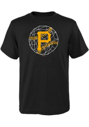 Pittsburgh Pirates Youth Black Digi Ball Short Sleeve T-Shirt