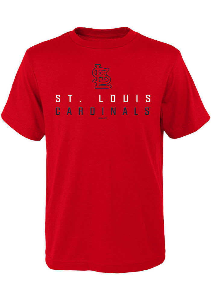 St Louis Cardinals Youth Red Low Slider Short Sleeve T-Shirt