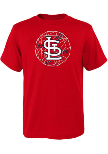 St Louis Cardinals Youth Red Digi Ball Short Sleeve T-Shirt