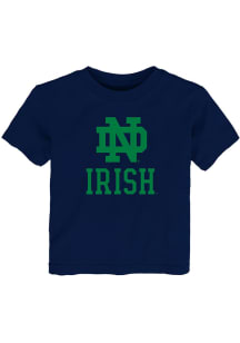 Notre Dame Fighting Irish Toddler Navy Blue Primary Logo Short Sleeve T-Shirt