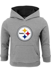 Pittsburgh Steelers Toddler Grey Prime Long Sleeve Hooded Sweatshirt