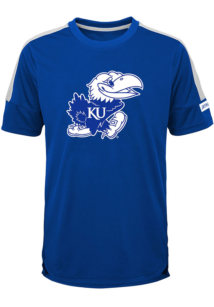 Kansas Jayhawks Youth Blue Power Short Sleeve T-Shirt