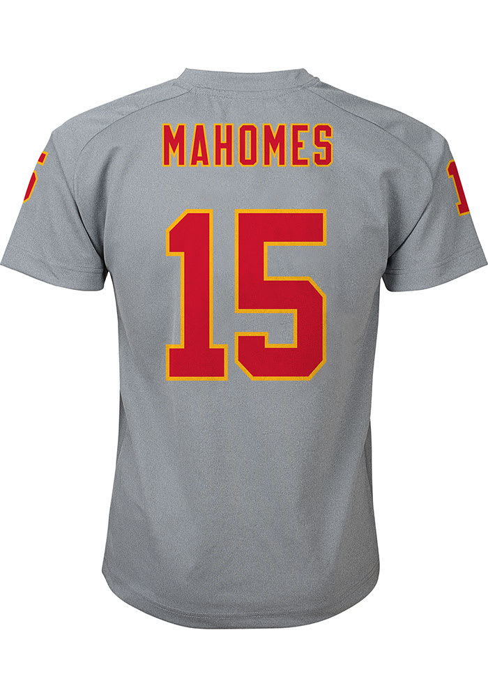 Nike Youth Kansas City Chiefs Patrick Mahomes #15 Atmosphere Grey Game  Jersey