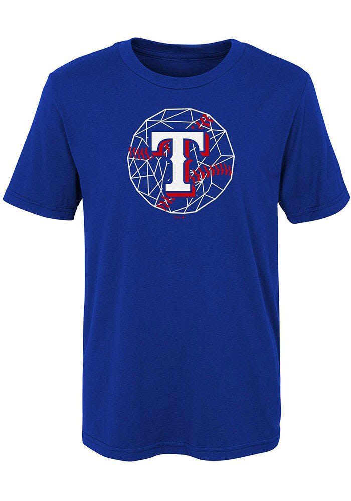 Nike Texas Rangers Blue Coop Baseball Short Sleeve T Shirt