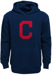 Cleveland Indians Youth Red Logo Fleece Long Sleeve Hoodie