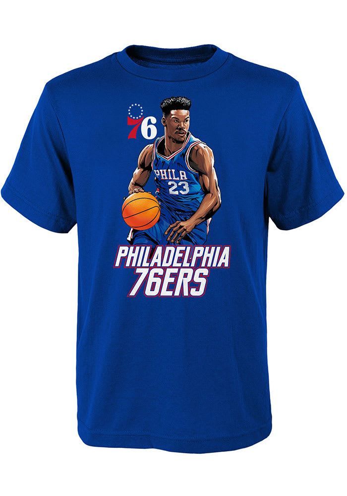 Jimmy Butler Philadelphia 76ers Youth Blue Heroes Wanted Player Tee