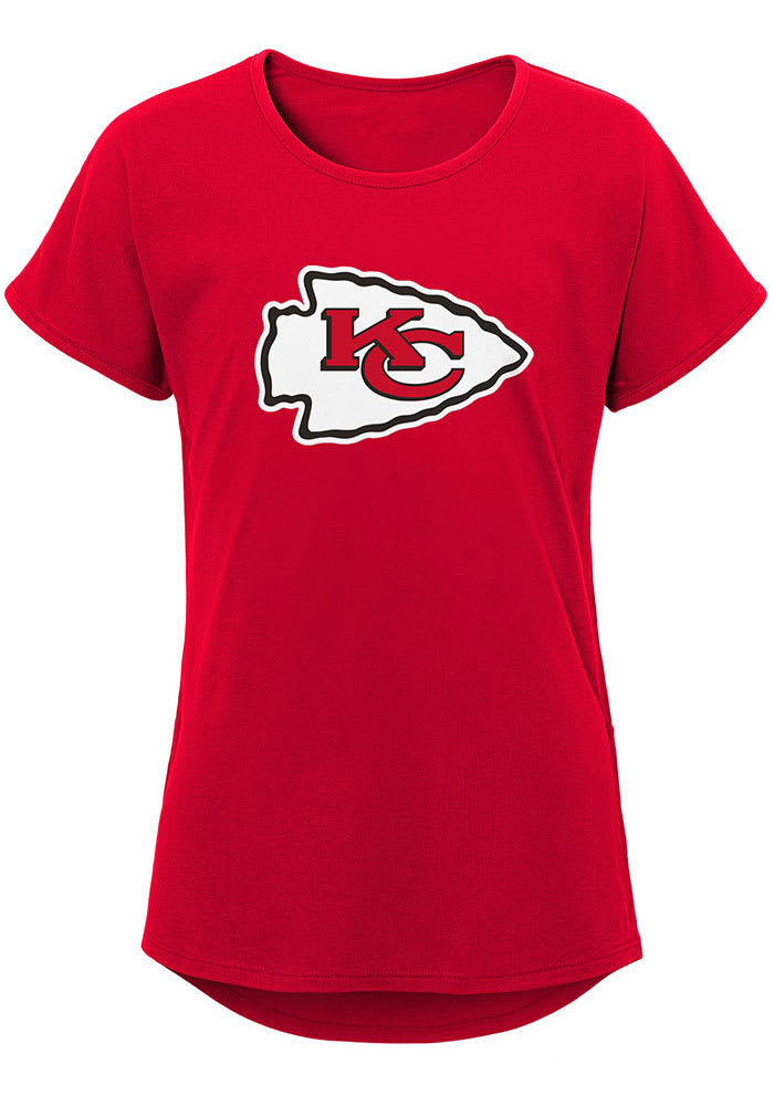 Patrick Mahomes Chiefs Girls Name and Number Short Sleeve Player T Shirt