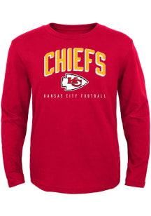 Kansas City Chiefs Toddler Red Arched Standard Long Sleeve T-Shirt