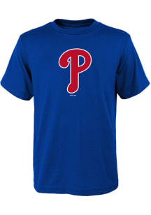 Philadelphia Phillies Youth Blue Primary Logo Short Sleeve T-Shirt