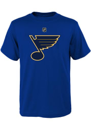 St Louis Blues Youth Blue Primary Logo Short Sleeve T-Shirt