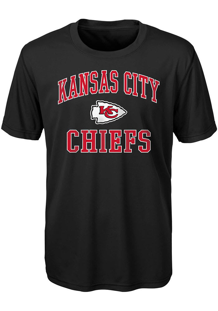 Kansas City Chiefs Youth Black #1 Design Short Sleeve T-Shirt