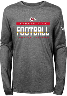 Kansas City Chiefs Charcoal Seeded Long Sleeve T-Shirt