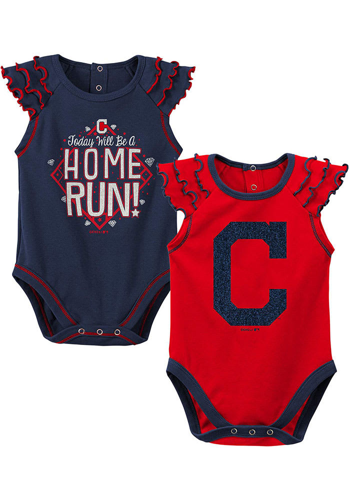 Cleveland Indians Baby Navy Blue Shining All Star Set One Piece