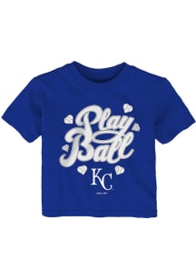 Kansas City Royals Infant Girls Ball Girl Short Sleeve T-Shirt Blue
