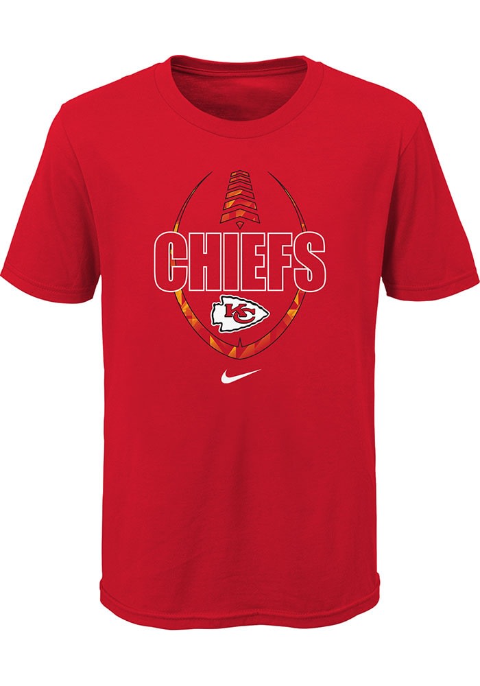 Nike Kansas City Chiefs Youth RED Football Icon Short Sleeve Tee