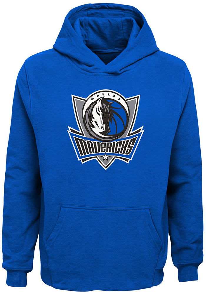 Dallas Mavericks Youth Blue Primary Logo Long Sleeve Hoodie