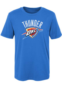 Oklahoma City Thunder Boys Blue Primary Logo Short Sleeve T-Shirt