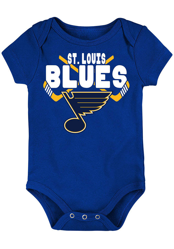 St Louis Blues Baby Blue Crossed in Front Short Sleeve One Piece