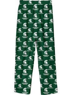 Youth Green Michigan State Spartans All Over Loungewear Sleep Pants