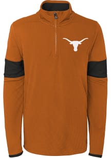 Texas Longhorns Youth Burnt Orange Field Long Sleeve Quarter Zip Shirt