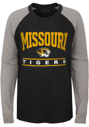 Missouri Tigers Youth Black Classic Raglan Long Sleeve Fashion T-Shirt