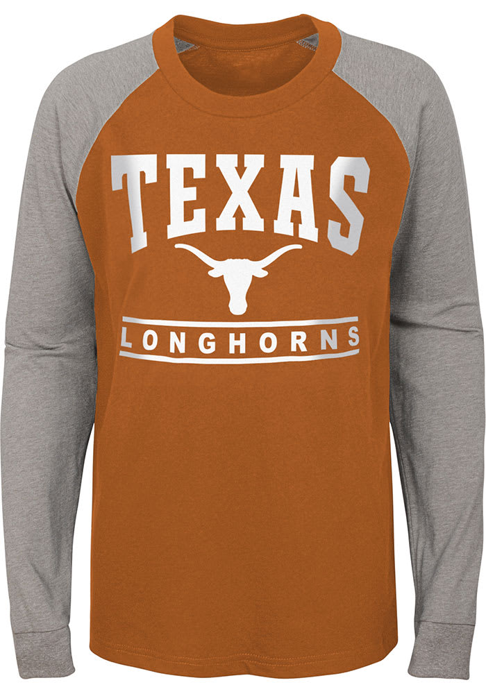 Texas Longhorns Outrigger Long Sleeve Fishing Shirt - Burnt Orange
