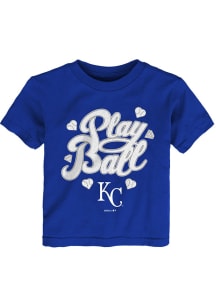 Kansas City Royals Toddler Girls Blue Ball Girl Short Sleeve T-Shirt