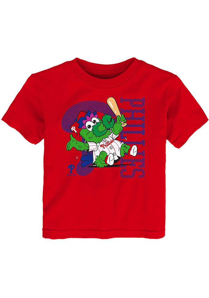 Philadelphia Phillies Phillie Phanatic Toddler Baby Mascot Red Short Sleeve  T-Shirt