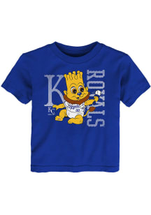 Slugger  Outer Stuff Kansas City Royals Toddler Blue Baby Mascot Short Sleeve T-Shirt