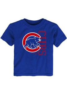 Chicago Cubs Toddler Blue Baby Mascot Short Sleeve T-Shirt