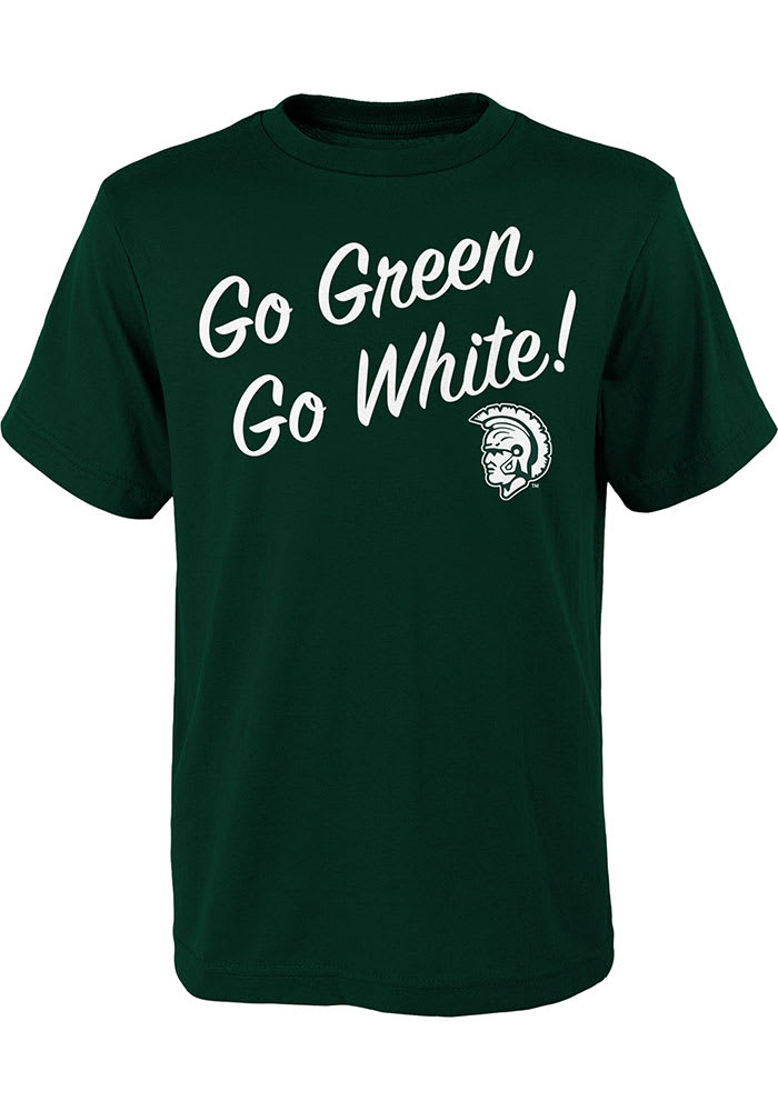 Michigan State Spartans Youth Green Vault Slogan Short Sleeve T-Shirt