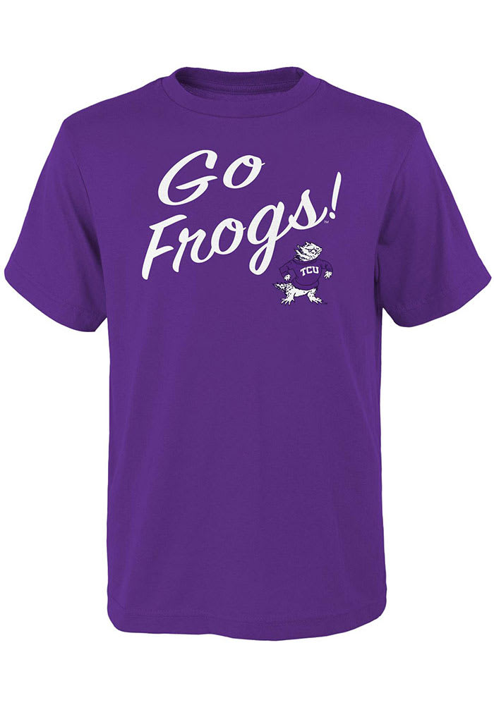 TCU Horned Frogs Youth Purple Vault Slogan Short Sleeve T-Shirt