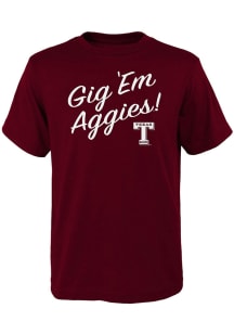 Texas A&amp;M Aggies Youth Maroon Vault Slogan Short Sleeve T-Shirt
