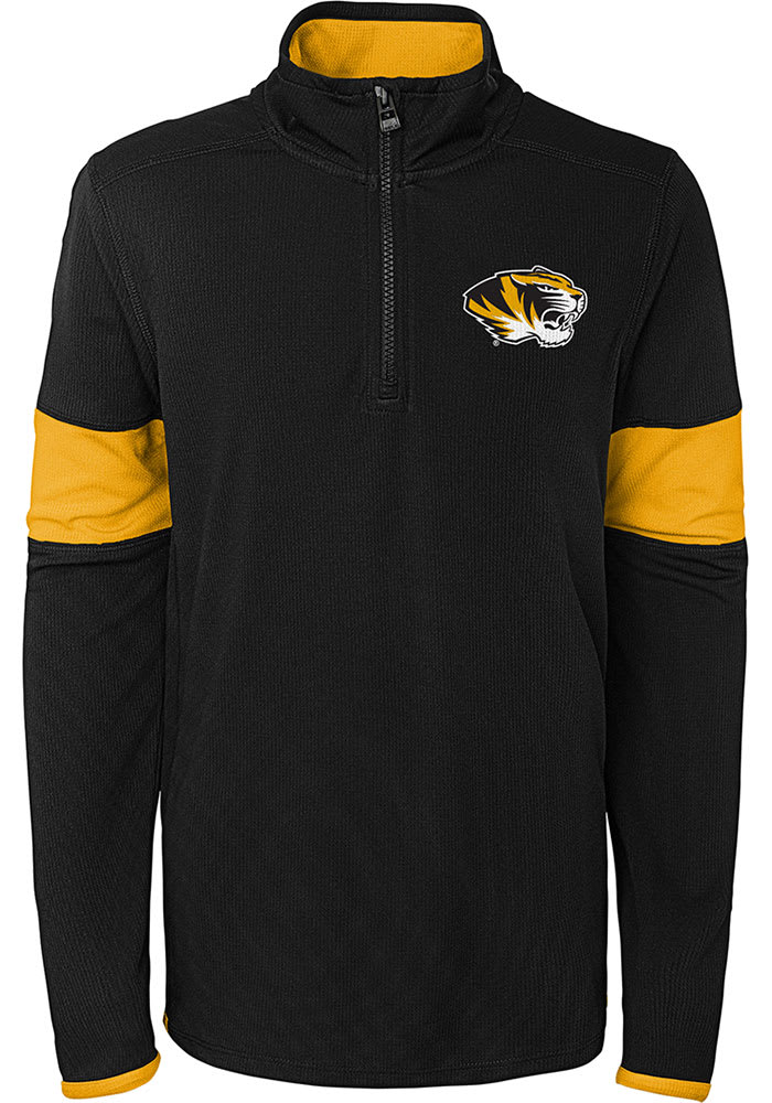 Missouri Tigers Boys Black Field Long Sleeve 1/4 Zip Pullover