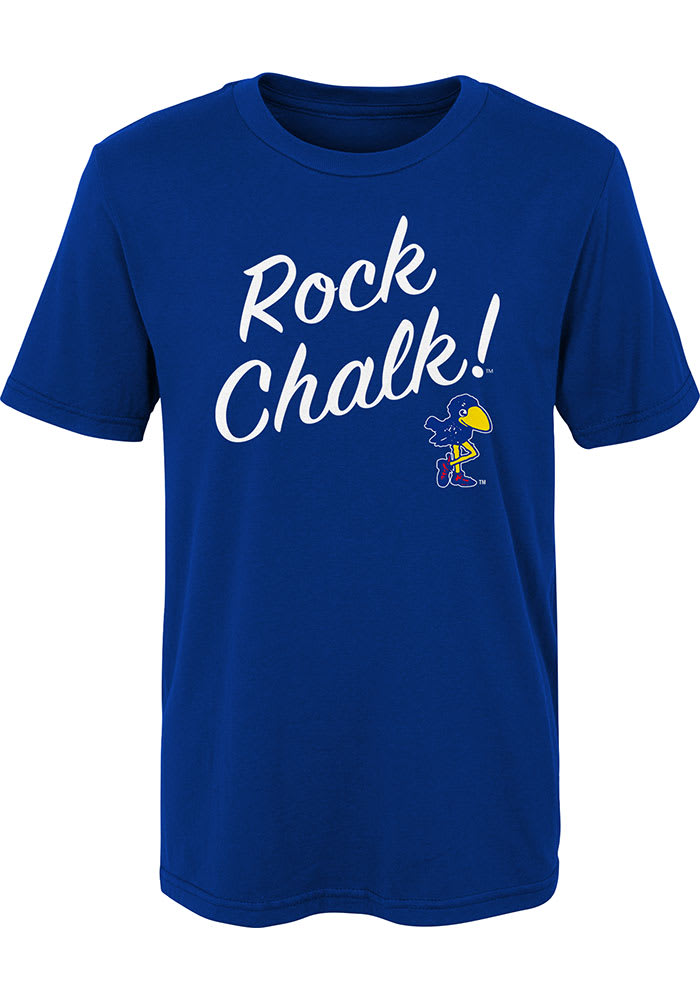 Kansas Jayhawks Boys Blue Vault Slogan Short Sleeve T-Shirt