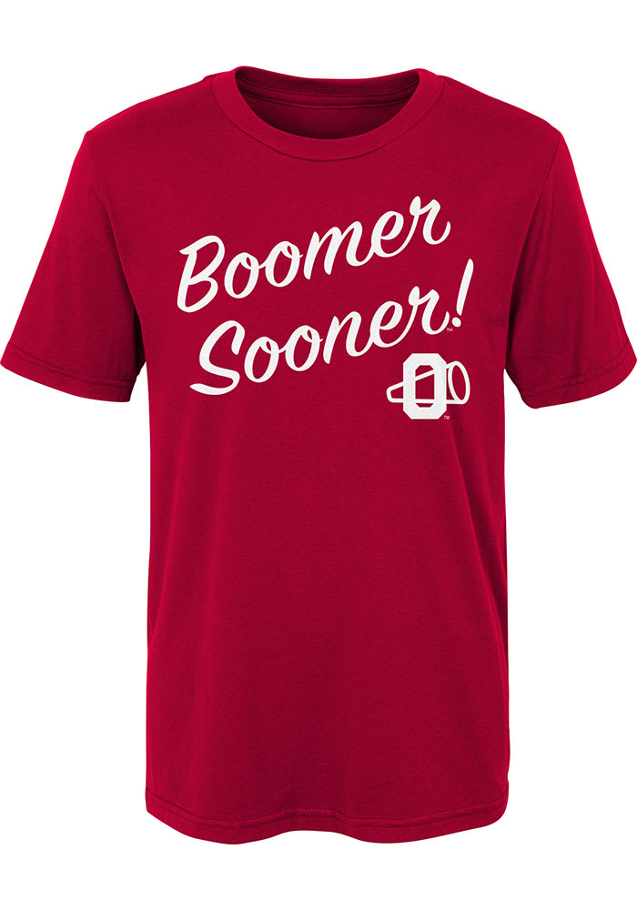 Oklahoma Sooners Boys Cardinal Vault Slogan Short Sleeve T-Shirt