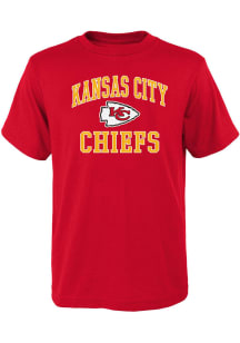 Kansas City Chiefs Youth Red #1 Design Short Sleeve T-Shirt