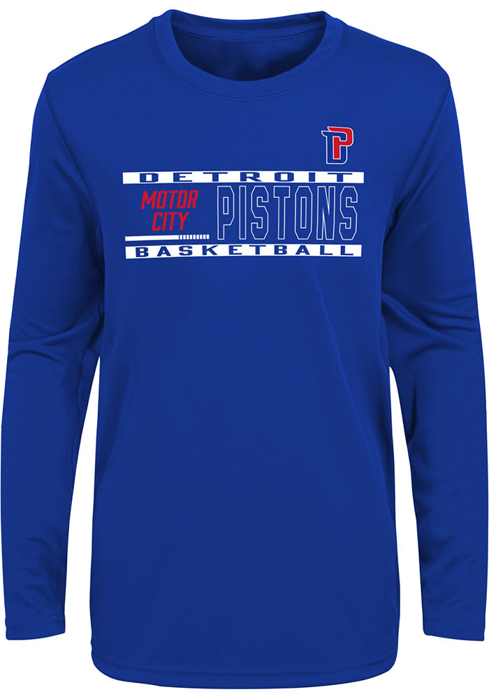 Detroit Pistons Youth Blue Run the Max Long Sleeve T-Shirt