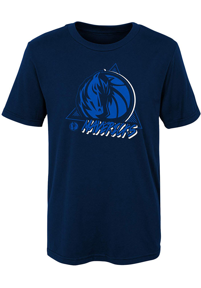 Dallas Mavericks Youth Blue Swish Short Sleeve T-Shirt