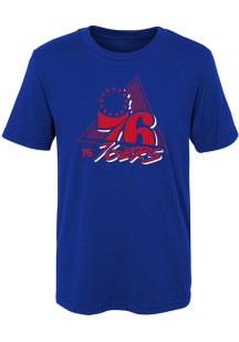 Philadelphia 76ers Youth Blue Swish Short Sleeve T-Shirt