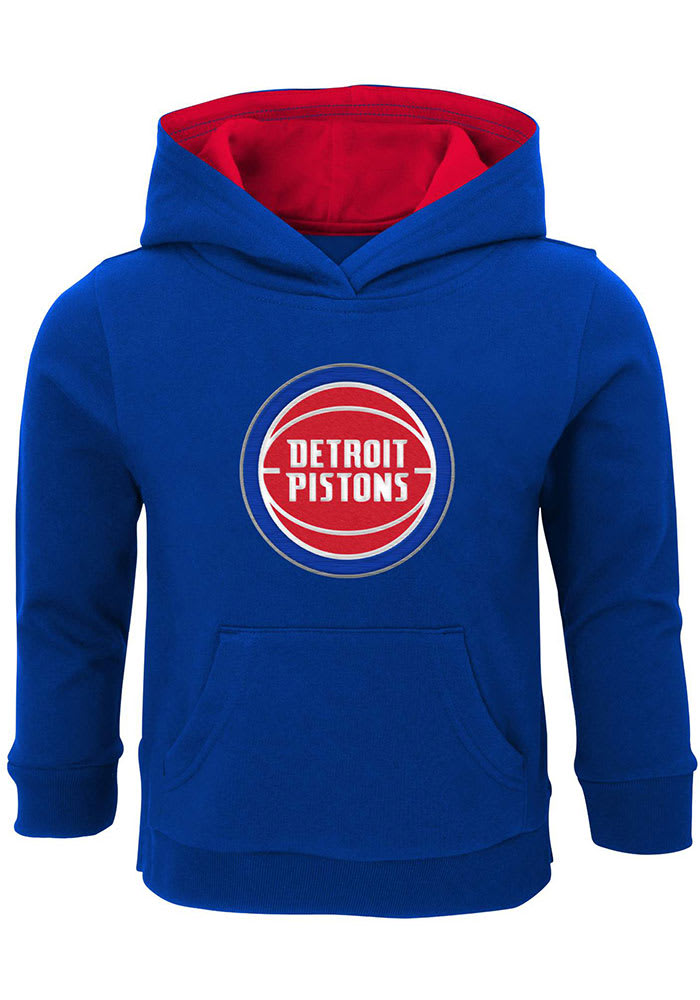 Detroit Pistons Toddler Blue Prime Long Sleeve Hooded Sweatshirt