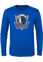 Dallas Mavericks Youth Blue Primary Logo Long Sleeve T-Shirt