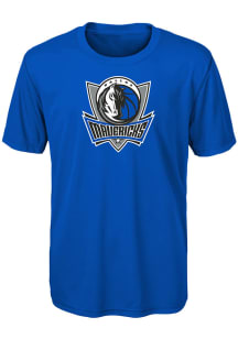 Dallas Mavericks Youth Blue Primary Logo Short Sleeve T-Shirt